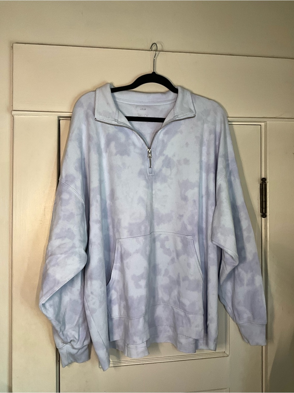Aerie Tie-Dye Oversized Quarter-Zip Sweatshirt
